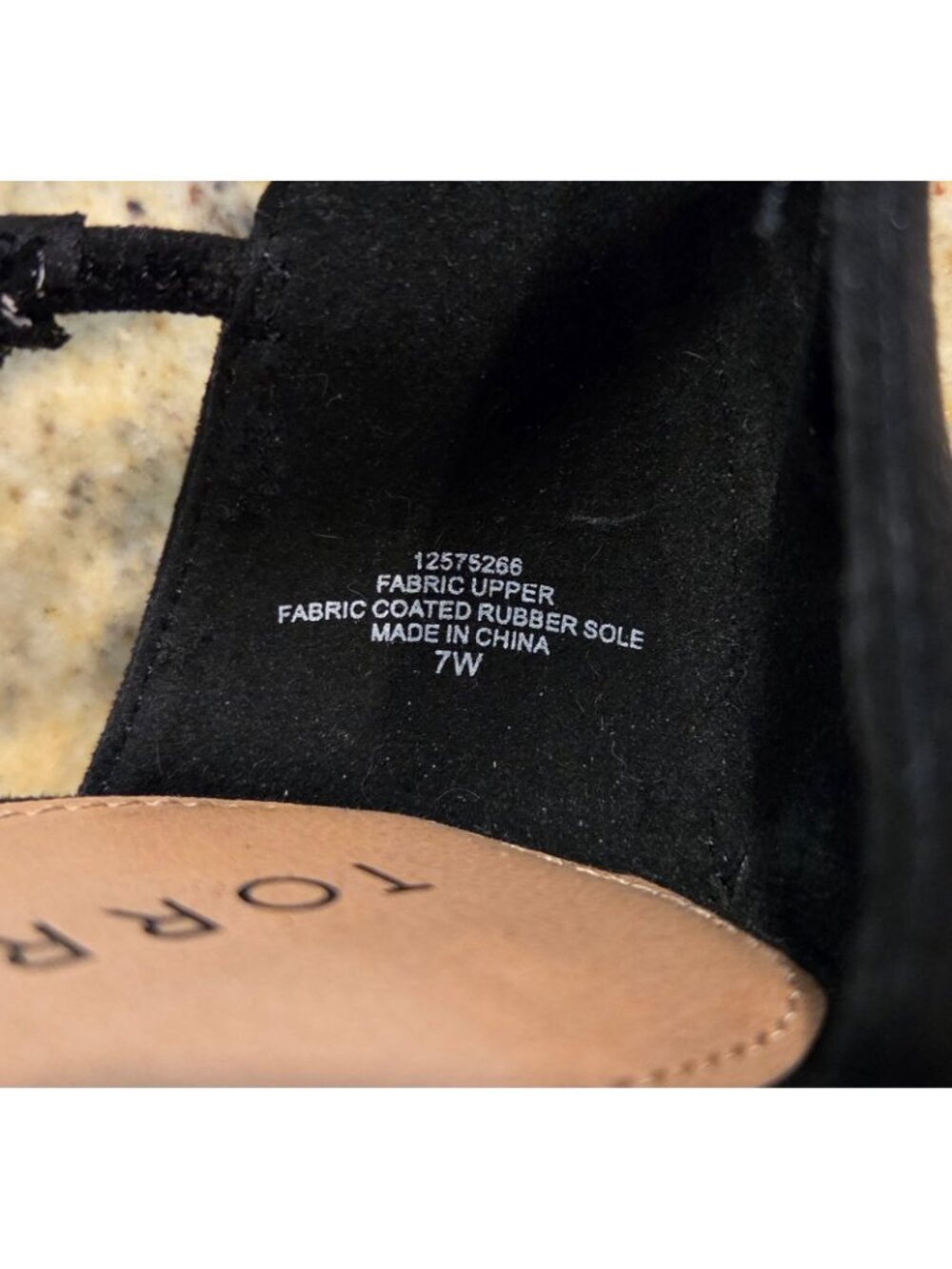 Torrid Strappy Sandals Womens US 7W Black Fabric Block Heel Open Toe Back Zip - Picture 7 of 14